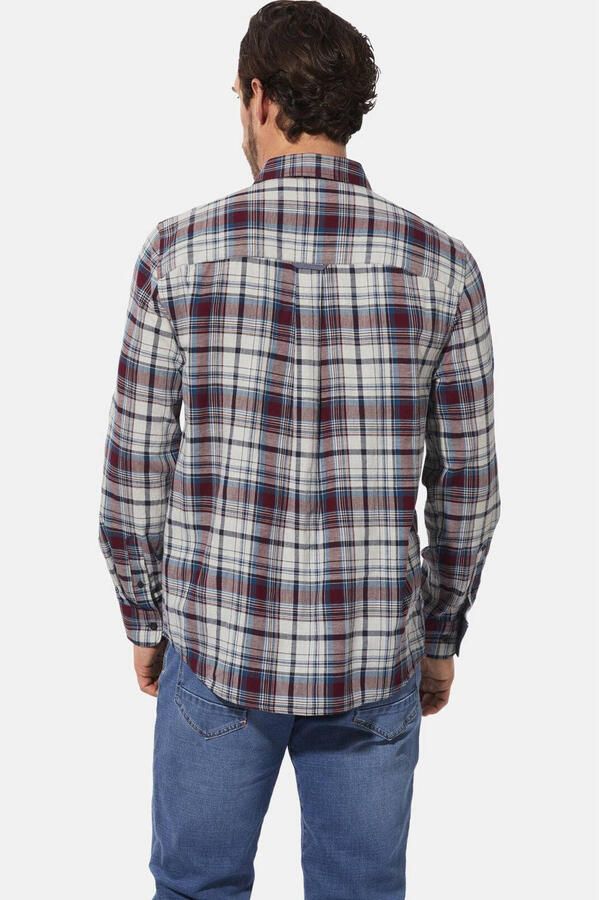 Babista regular fit geruit overhemd Plus Size donkerrood - Foto 2