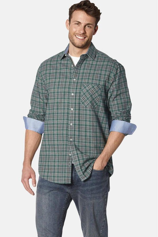 Babista regular fit geruite overhemd Plus Size groen