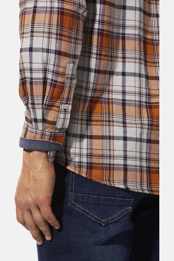 Babista regular fit geruite overhemd Plus Size oranje