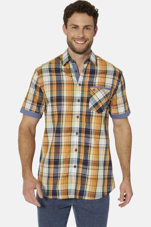 Babista regular fit geruite overhemd Plus Size oranje