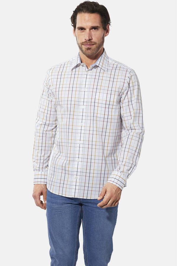 Babista regular fit geruite overhemd Plus Size wit