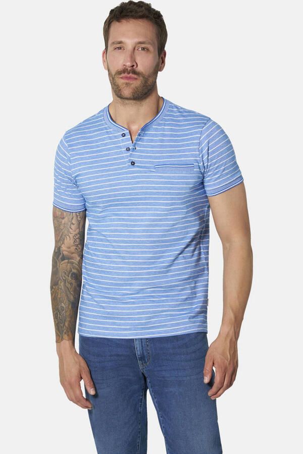 Babista regular fit gestreept T-shirt Plus Size blauw