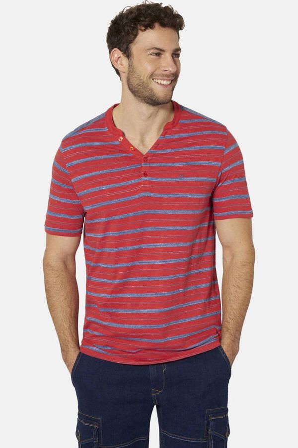 Babista regular fit gestreept T-shirt Plus Size rood