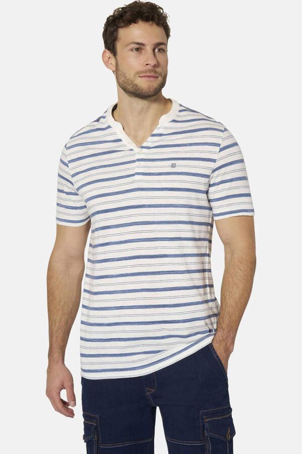 Babista regular fit gestreept T-shirt Plus Size wit