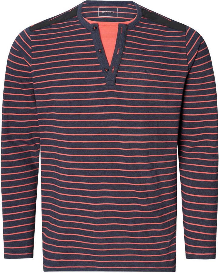 Babista regular fit gestreepte longsleeve +FIT Collectie Plus Size koraalrood - Foto 2