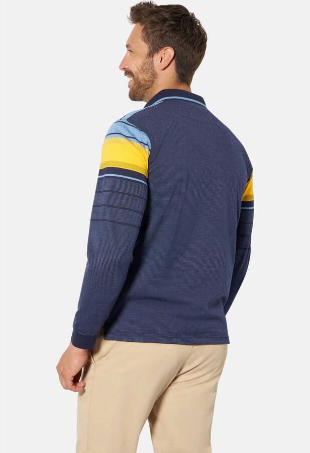 Babista regular fit gestreepte polo +FIT Collectie Plus Size blauw - Foto 3