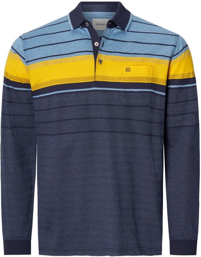 Babista regular fit gestreepte polo +FIT Collectie Plus Size blauw - Foto 2