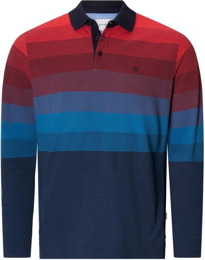 Babista regular fit gestreepte polo +FIT Collectie Plus Size rood - Foto 2