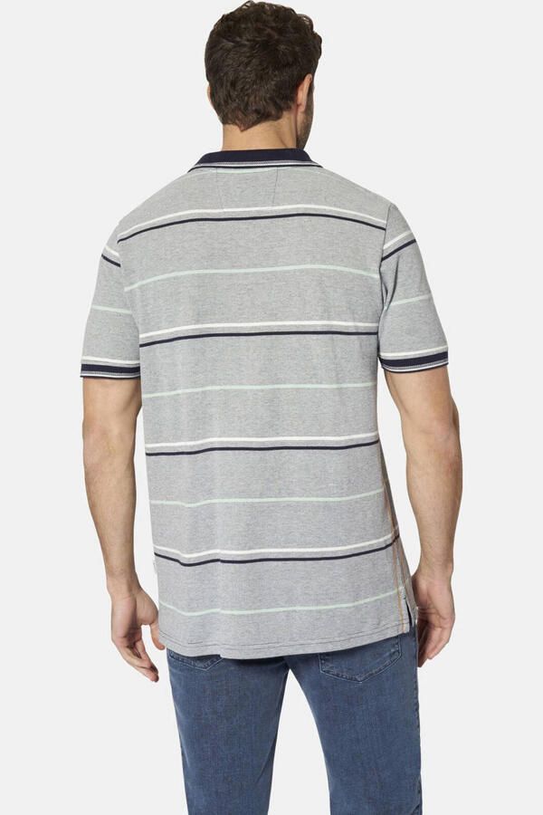 Babista regular fit gestreepte polo Plus Size grijs - Foto 2