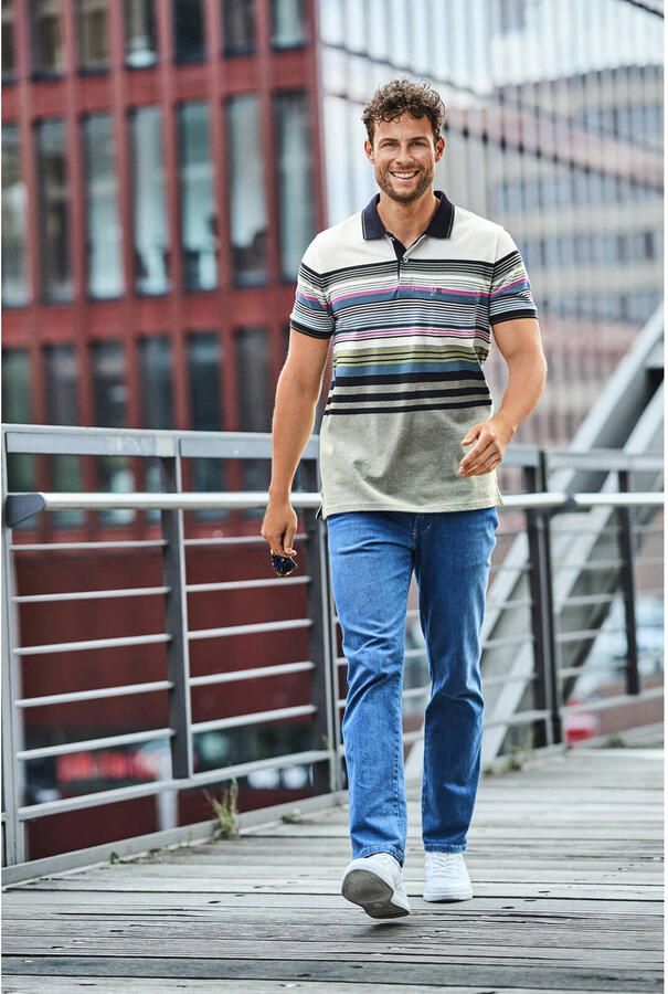 Babista regular fit gestreepte polo Plus Size meerkleurig - Foto 2