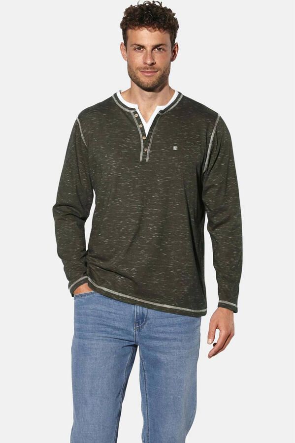 Babista regular fit longsleeve Plus Size olijfgroen