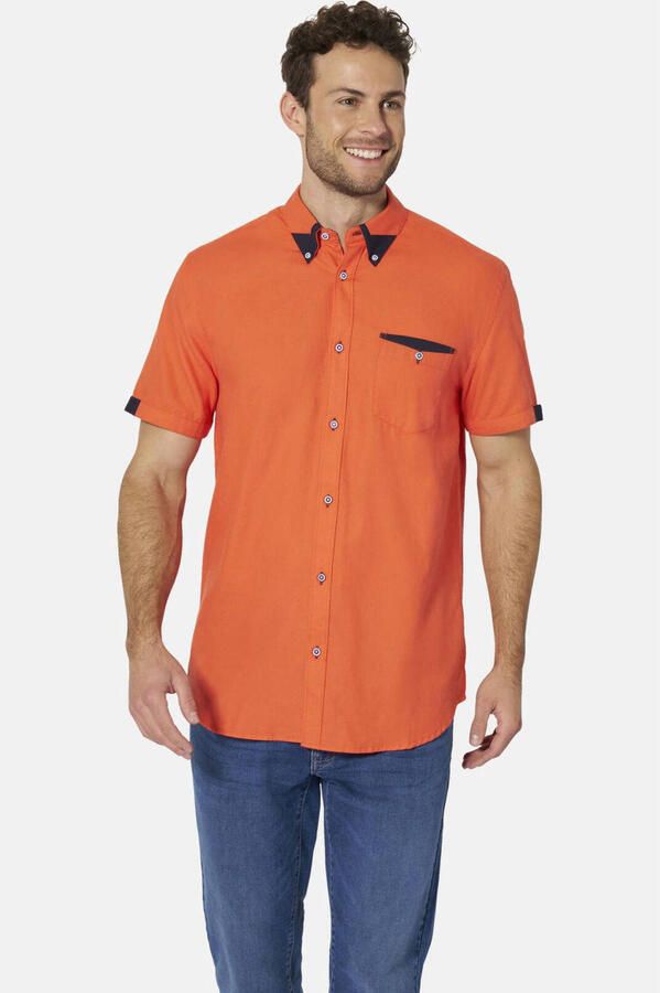 Babista regular fit overhemd +FIT Collectie Plus Size koraalrood