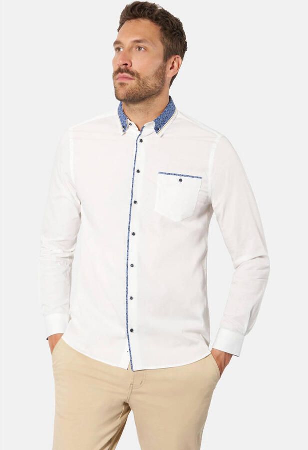 Babista regular fit overhemd +FIT Collectie Plus Size wit