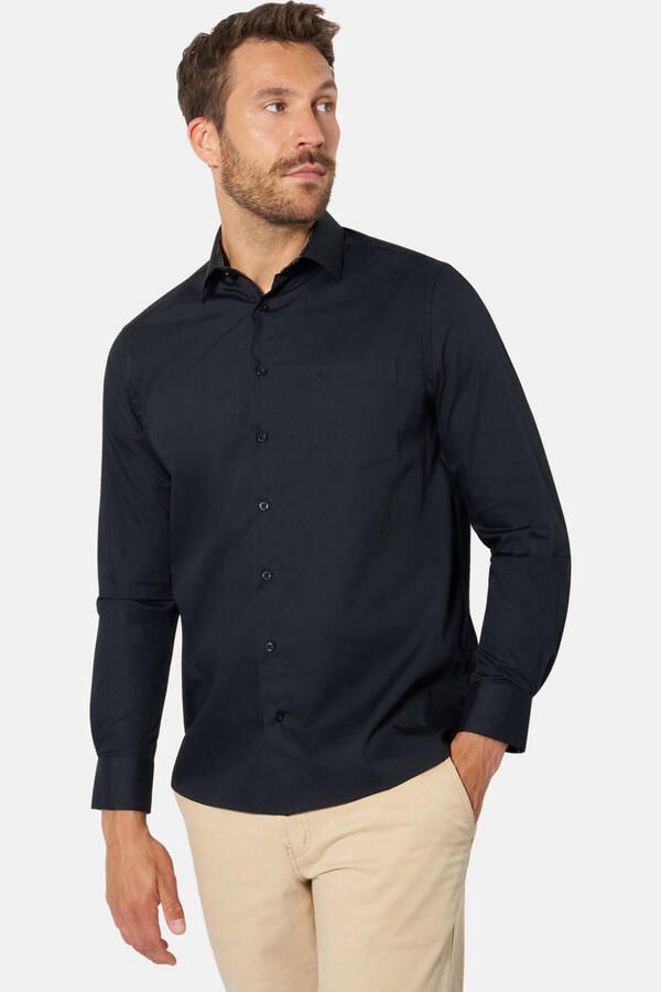 Babista regular fit overhemd +FIT Collectie Plus Size zwart