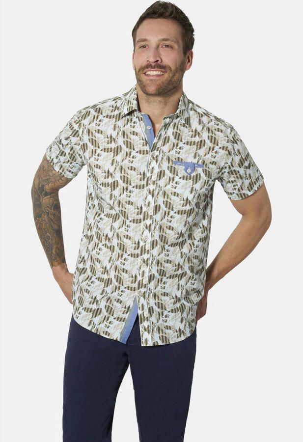 Babista regular fit overhemd Plus Size met print groen
