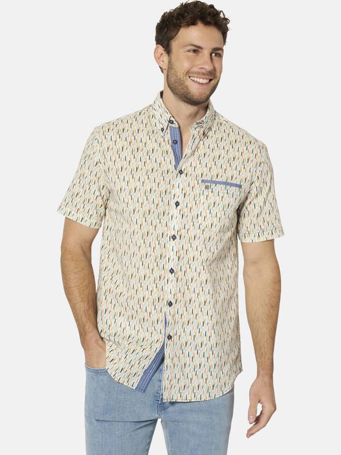 Babista regular fit overhemd Plus Size met print wit