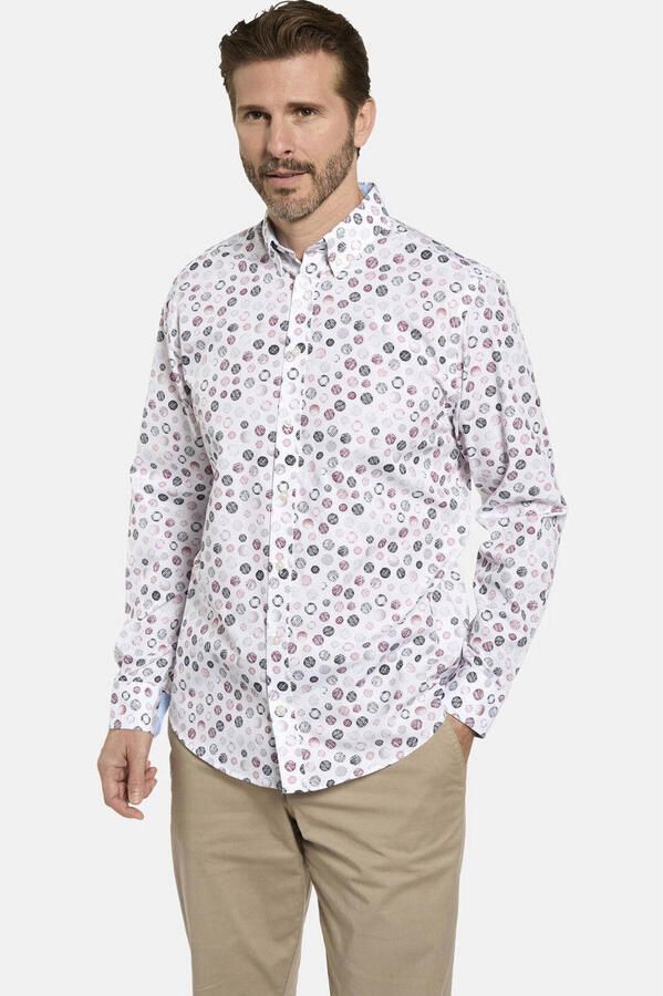 Babista regular fit overhemd Plus Size met print wit