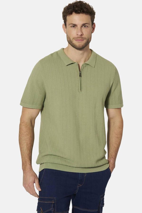 Babista regular fit polo +FIT Collectie Plus Size groen