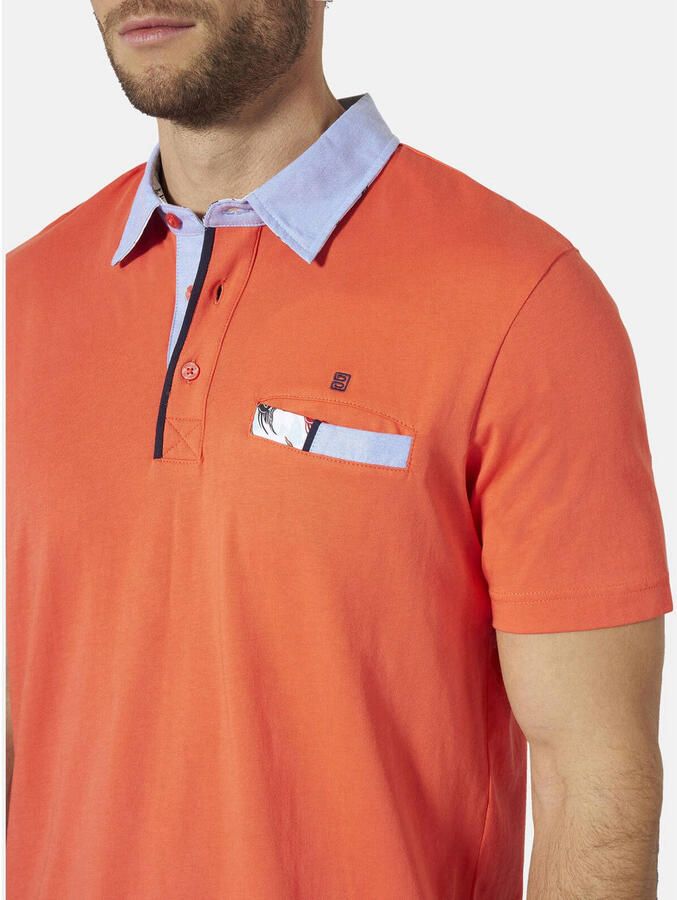 Babista regular fit polo +FIT Collectie Plus Size lichtrood - Foto 2