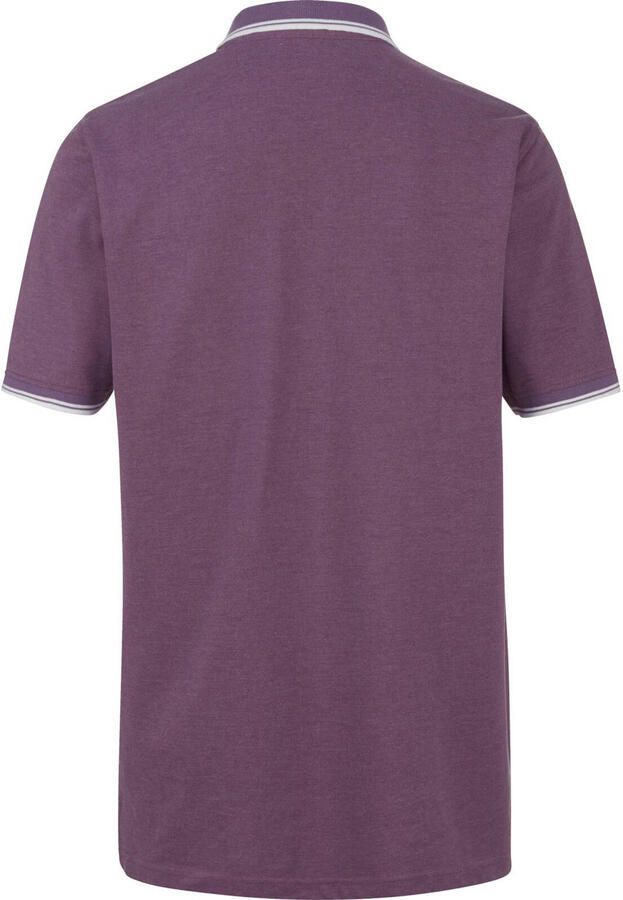 Babista regular fit polo met contrast bies Plus Size lila - Foto 2