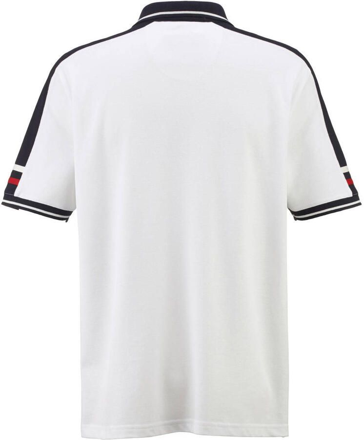 Babista regular fit polo met contrast bies Plus Size wit - Foto 2