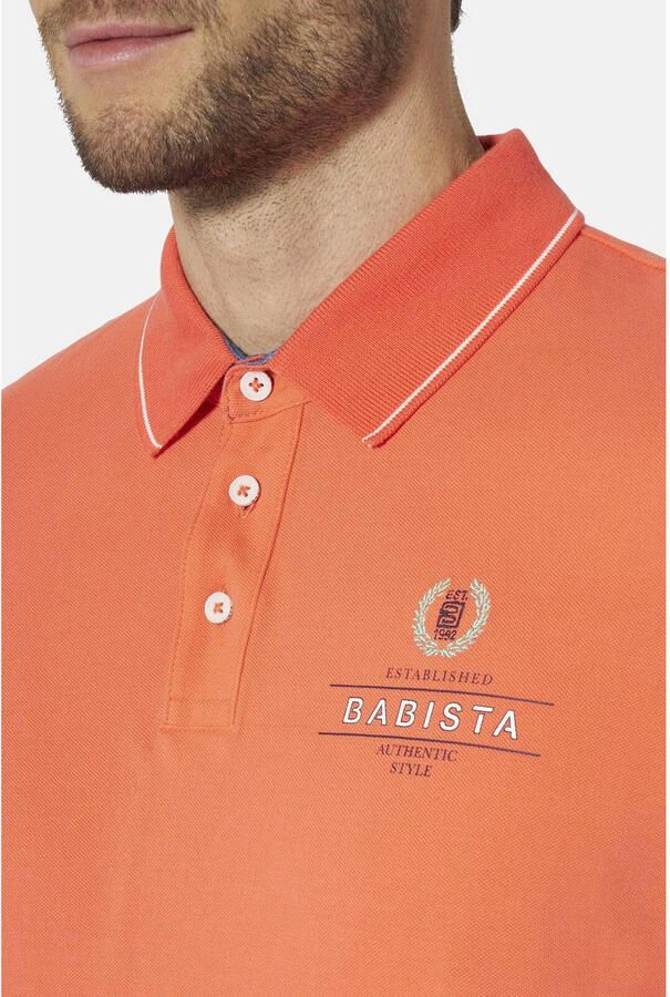 Babista regular fit polo met print Plus Size oranje - Foto 3