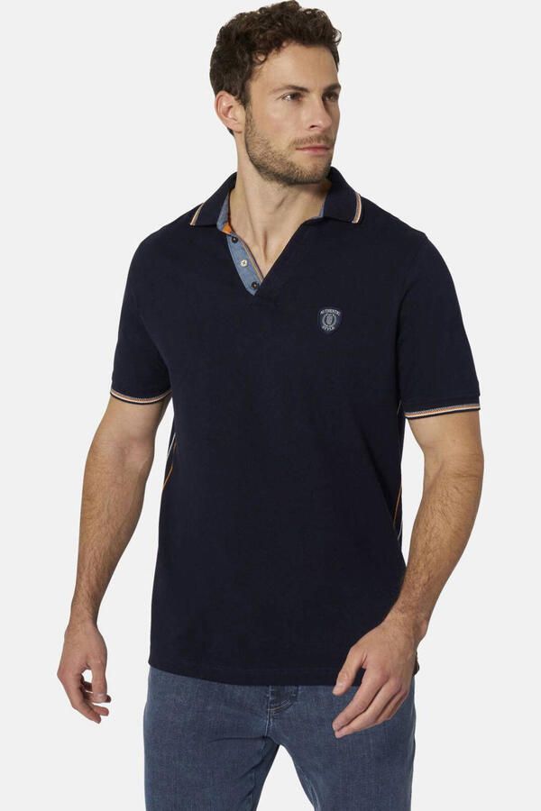 Babista regular fit polo Plus Size donkerblauw