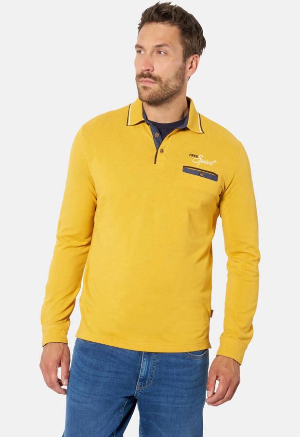 Babista regular fit polo Plus Size +FIT Collectie geel
