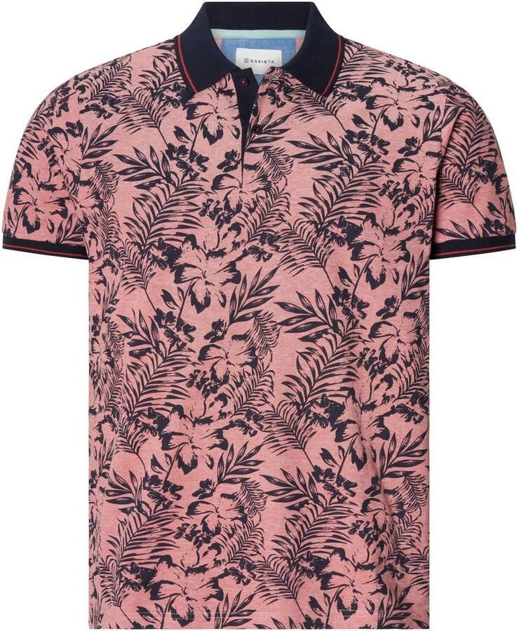 Babista regular fit polo Plus Size +FIT Collectie met print koraalrood - Foto 2