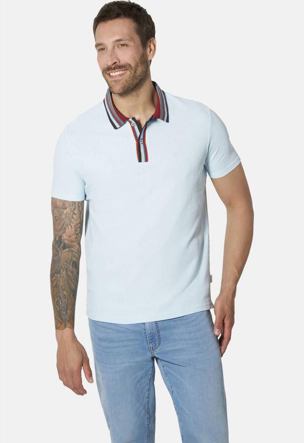 Babista regular fit polo Plus Size lichtblauw