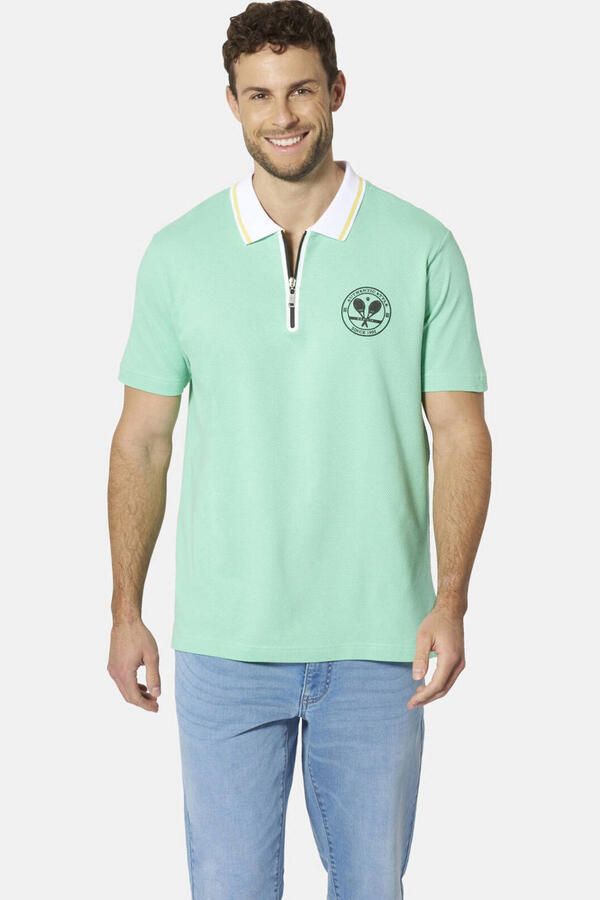 Babista regular fit polo Plus Size met print mintgroen