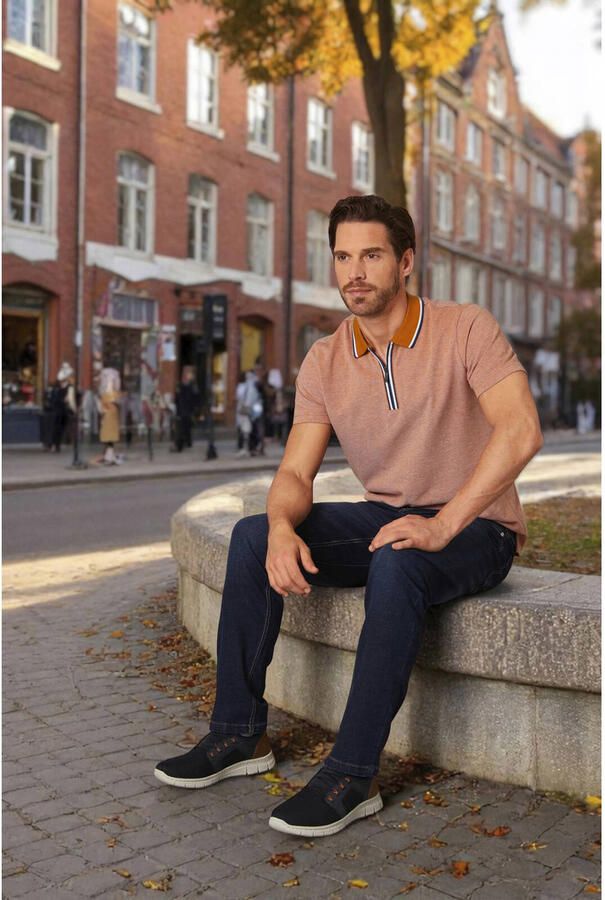 Babista regular fit polo Plus Size oranje - Foto 2