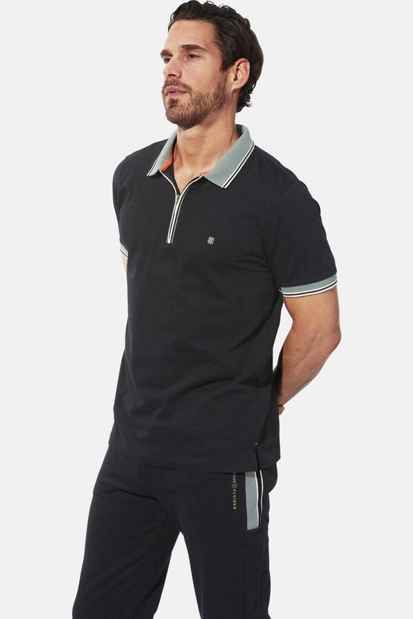 Babista regular fit polo Plus Size zwart - Foto 2