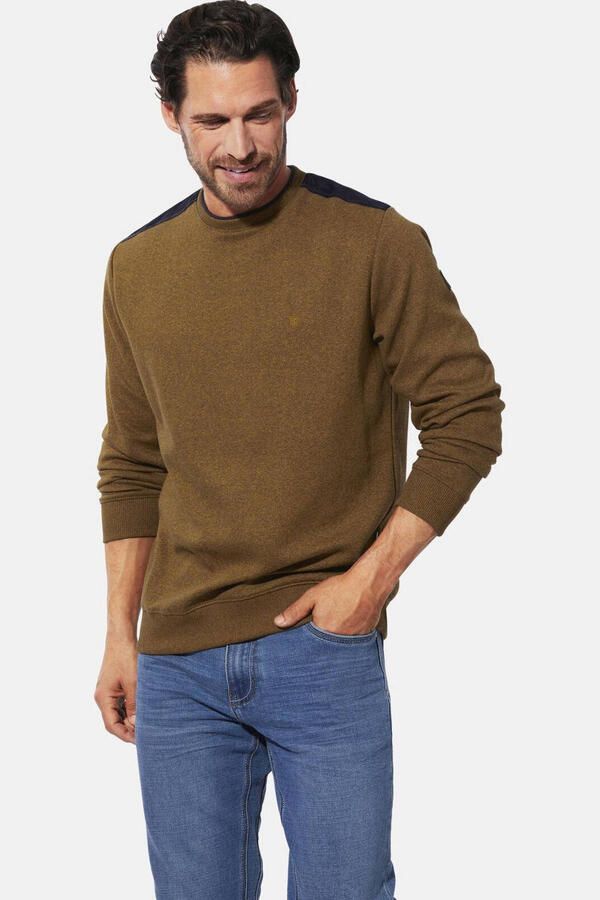 Babista regular fit sweater met geribde boorden Plus Size bruin