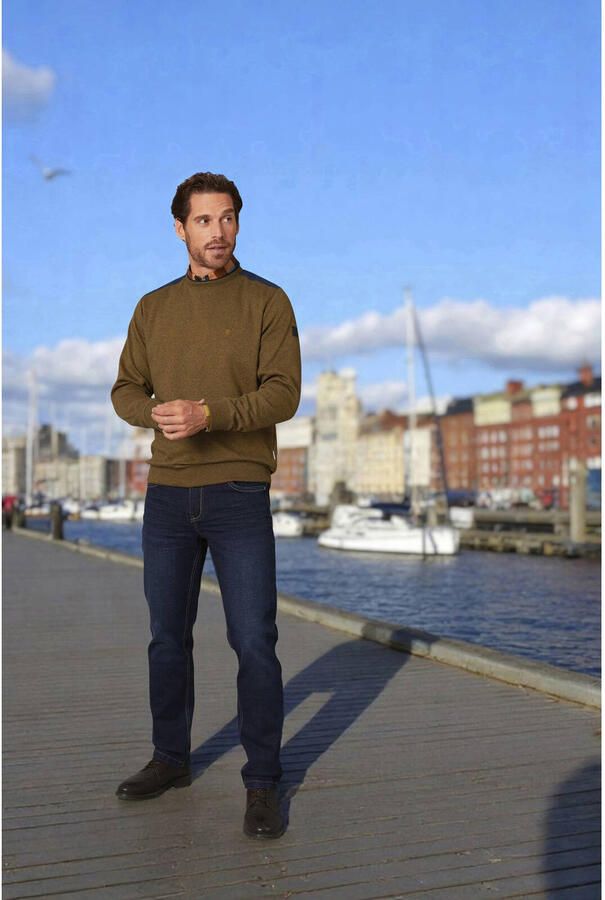 Babista regular fit sweater met geribde boorden Plus Size bruin - Foto 2