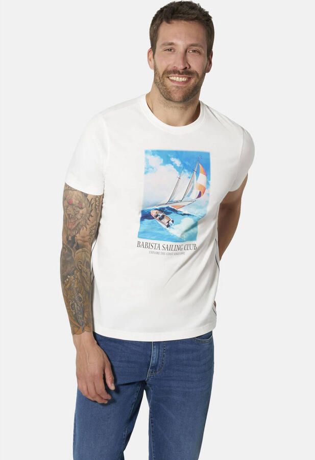 Babista regular fit T-shirt met print Plus Size wit