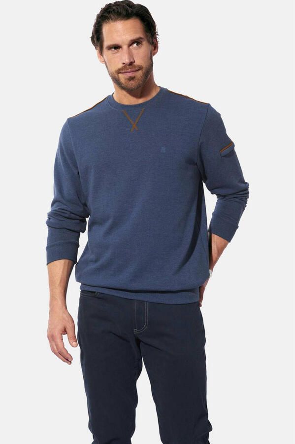 Babista sweat regular fit gemêleerde trui Plus Size blauw