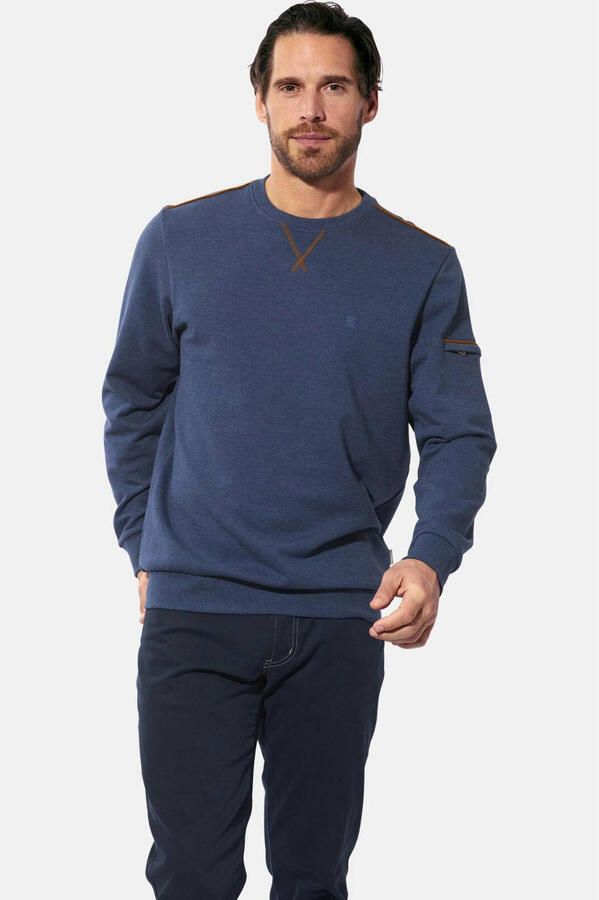 Babista sweat regular fit gemêleerde trui Plus Size blauw - Foto 2