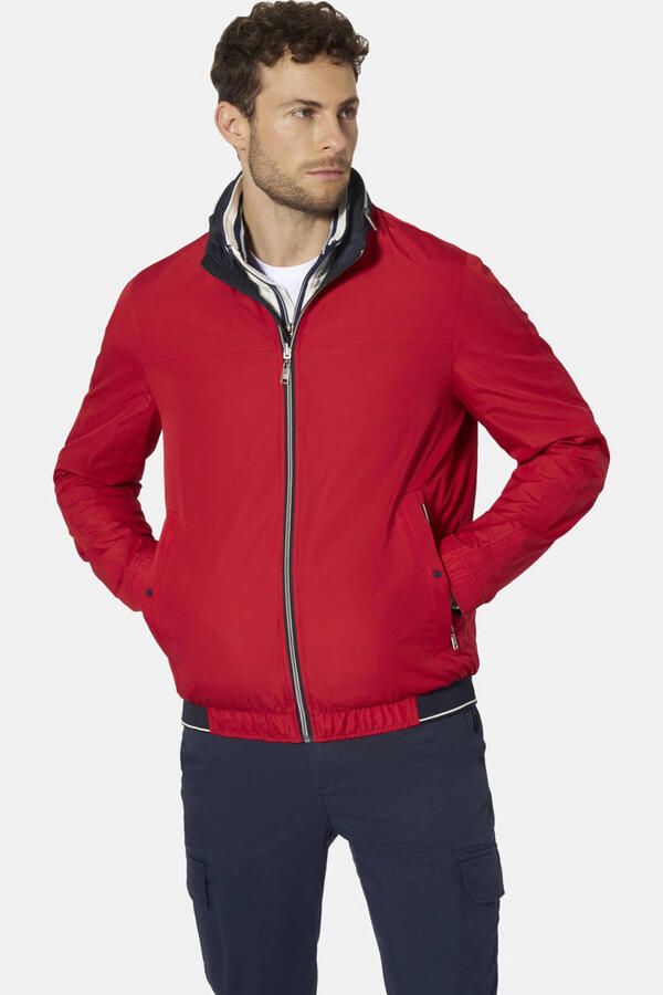 Babista tussenjas Plus Size donkerblauw rood