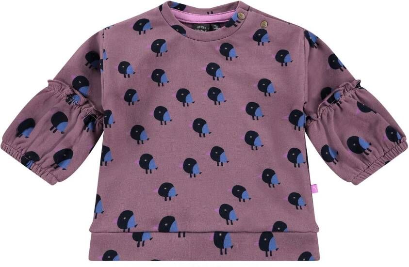 Babyface baby sweater met all over print paars All over print 50