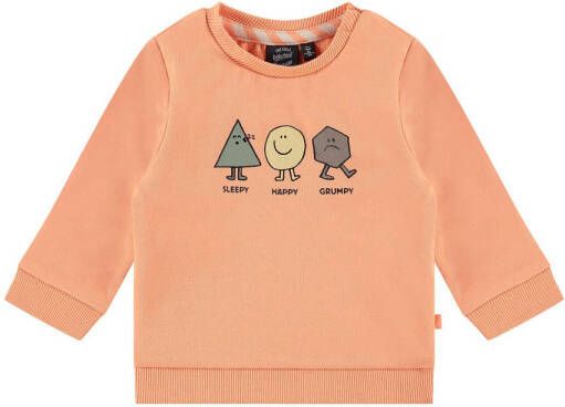 Babyface newborn baby sweater met printopdruk oranje Printopdruk 62
