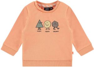 Babyface newborn baby sweater met printopdruk oranje
