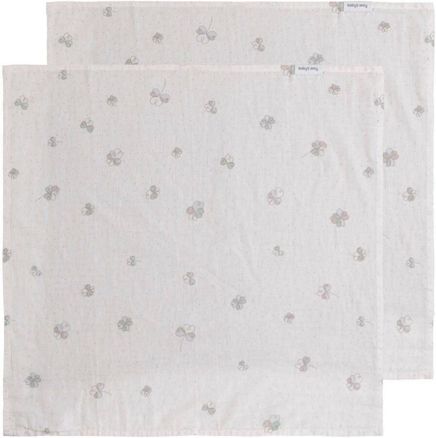Baby's Only swaddle Tender 115x115 offwhite beige grijs (set van 2)