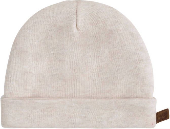 Baby's Only gebreid baby mutsje warm linen Ecru Katoen 0-3 mnd