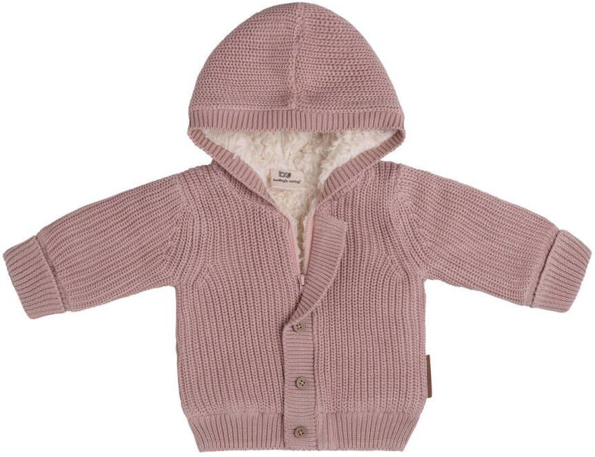 Baby's Only gebreide baby teddyjas Soul van biologisch katoen oudroze