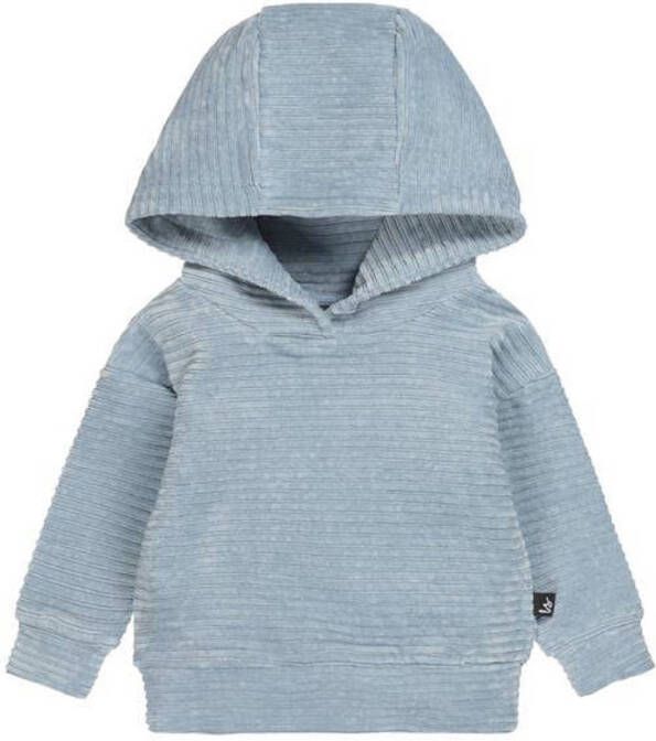 Babystyling baby hoodie blauw Sweater Effen 50 56