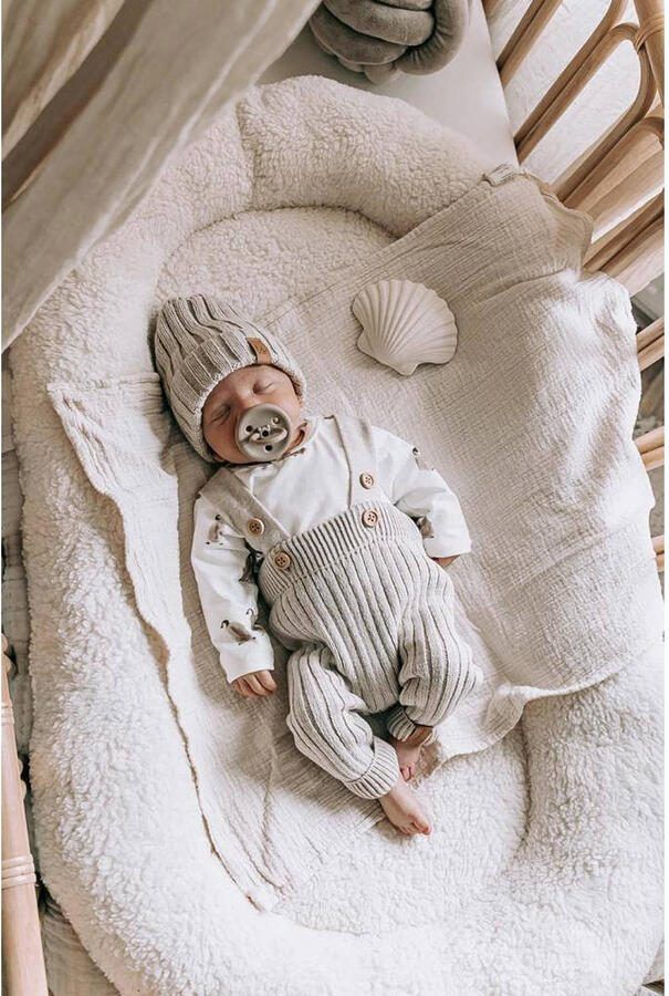 Babystyling baby longsleeve met all over print wit bruin Jongens Katoen Ronde hals 56 - Foto 3
