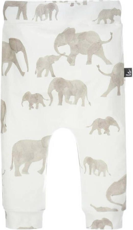Babystyling baby regular fit broek met all over print wit beige Jongens Katoen 50