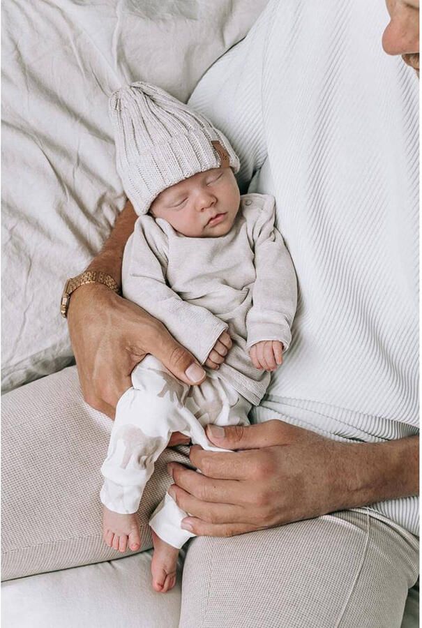 Babystyling baby regular fit broek met all over print wit beige Jongens Katoen 50 - Foto 3