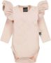 Babystyling romper met ruches oudroze Meisjes Katoen Ronde hals Effen 62 68 - Thumbnail 1